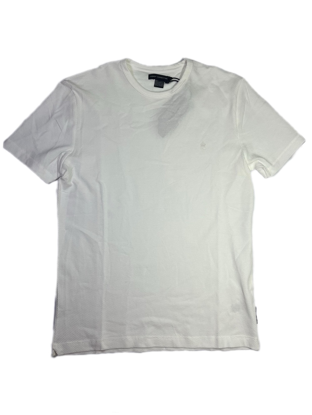 French Connection Men's White Short Sleeve Crew Top